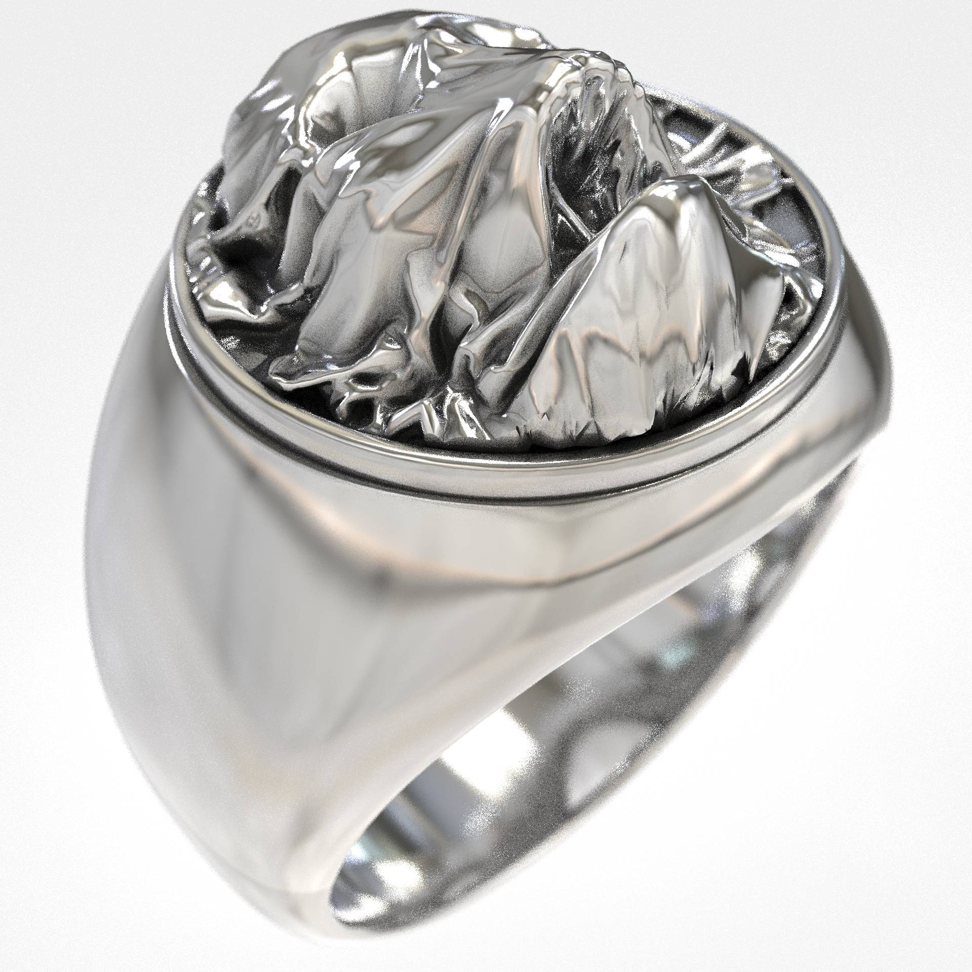 Premium Biker Silver Skull Ring