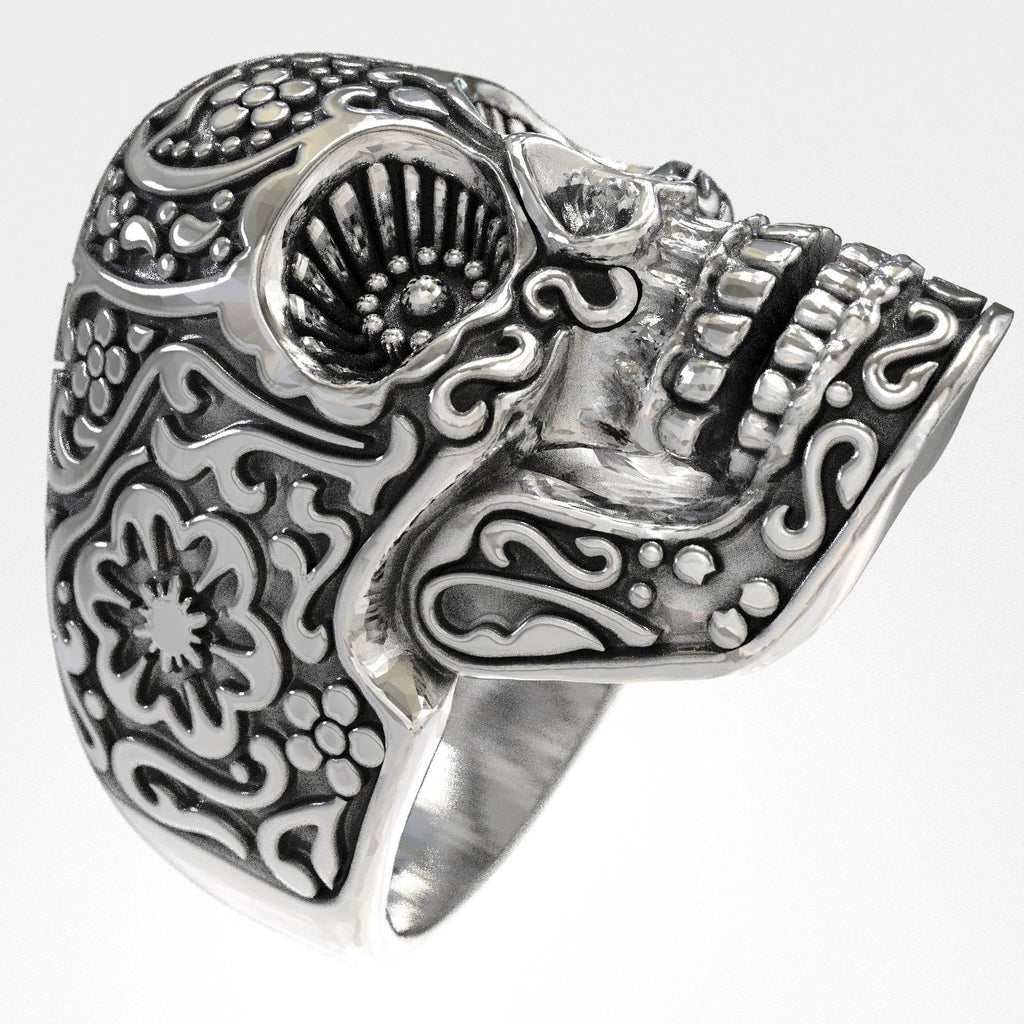 Sugar Skull Ring for Men