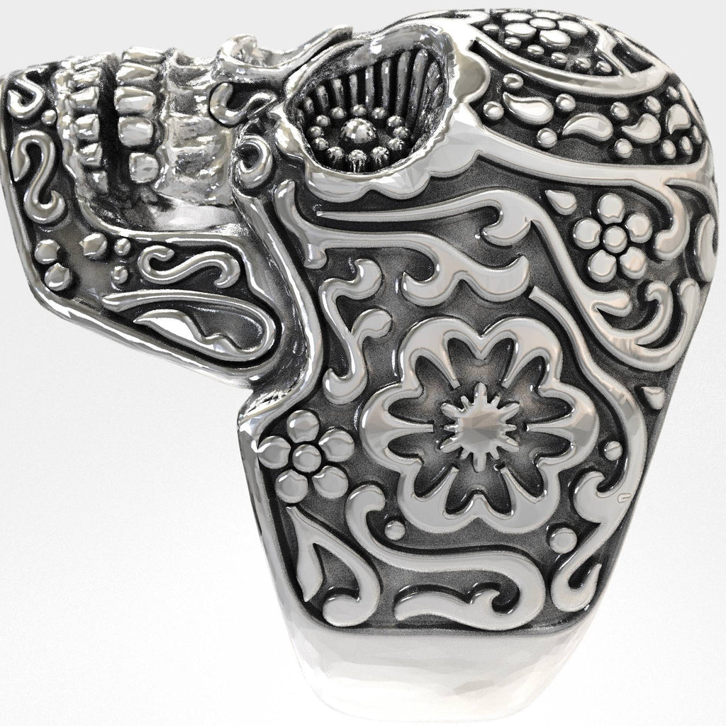 Sugar Skull Ring for Men