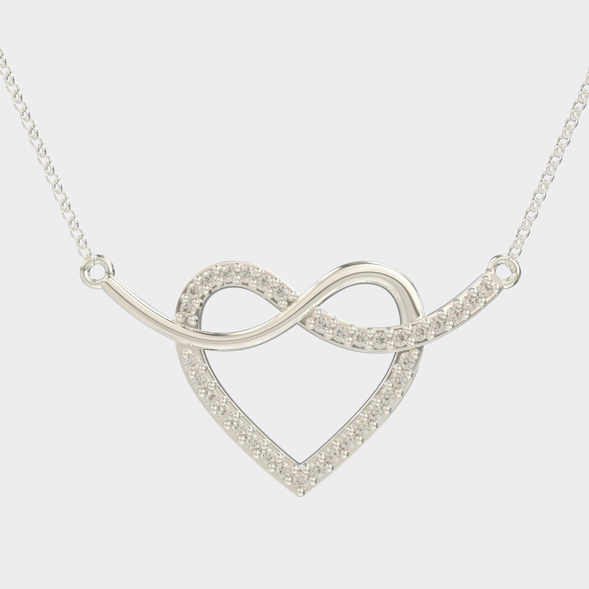 Eternity Embrace Heart & Infinity Pendant