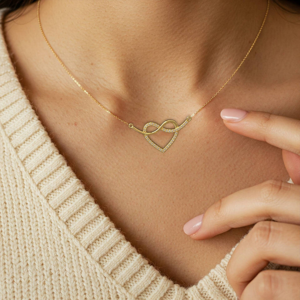 Eternity Embrace Heart & Infinity Pendant