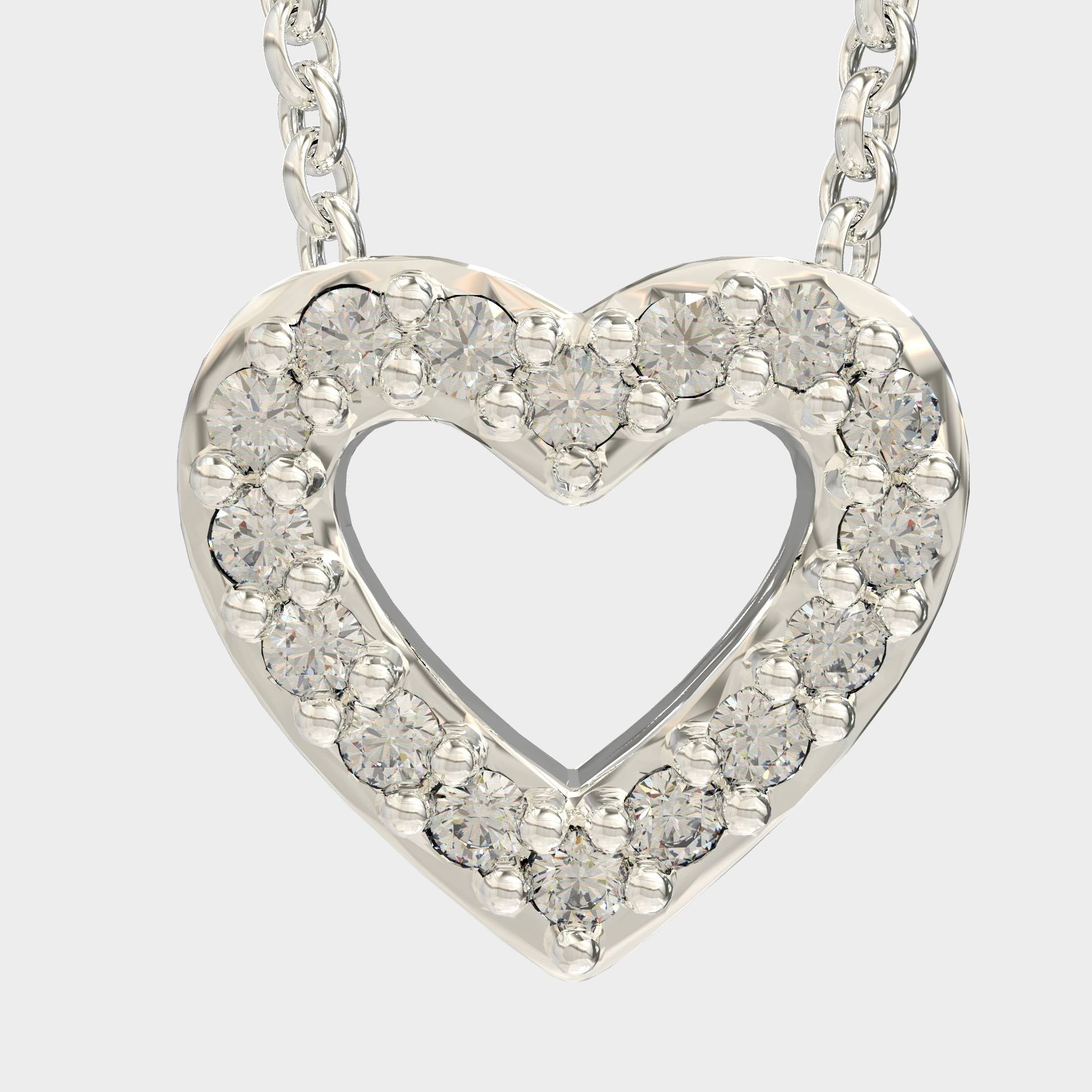 Valentine Gift Minimal Heart Pendant Necklace