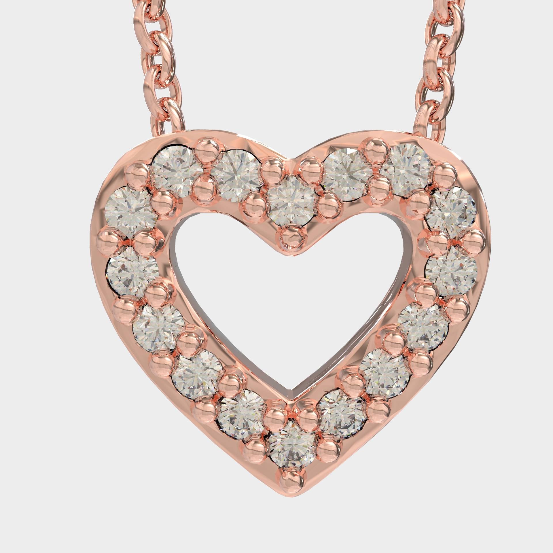 Valentine Gift Minimal Heart Pendant Necklace