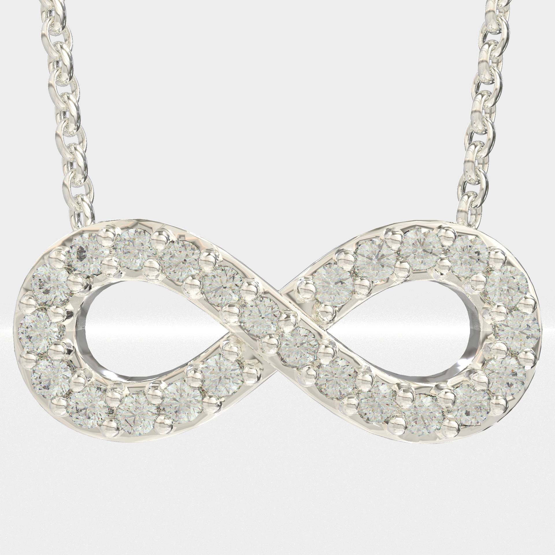 Elegant Eternal Sparkle Infinity Necklace