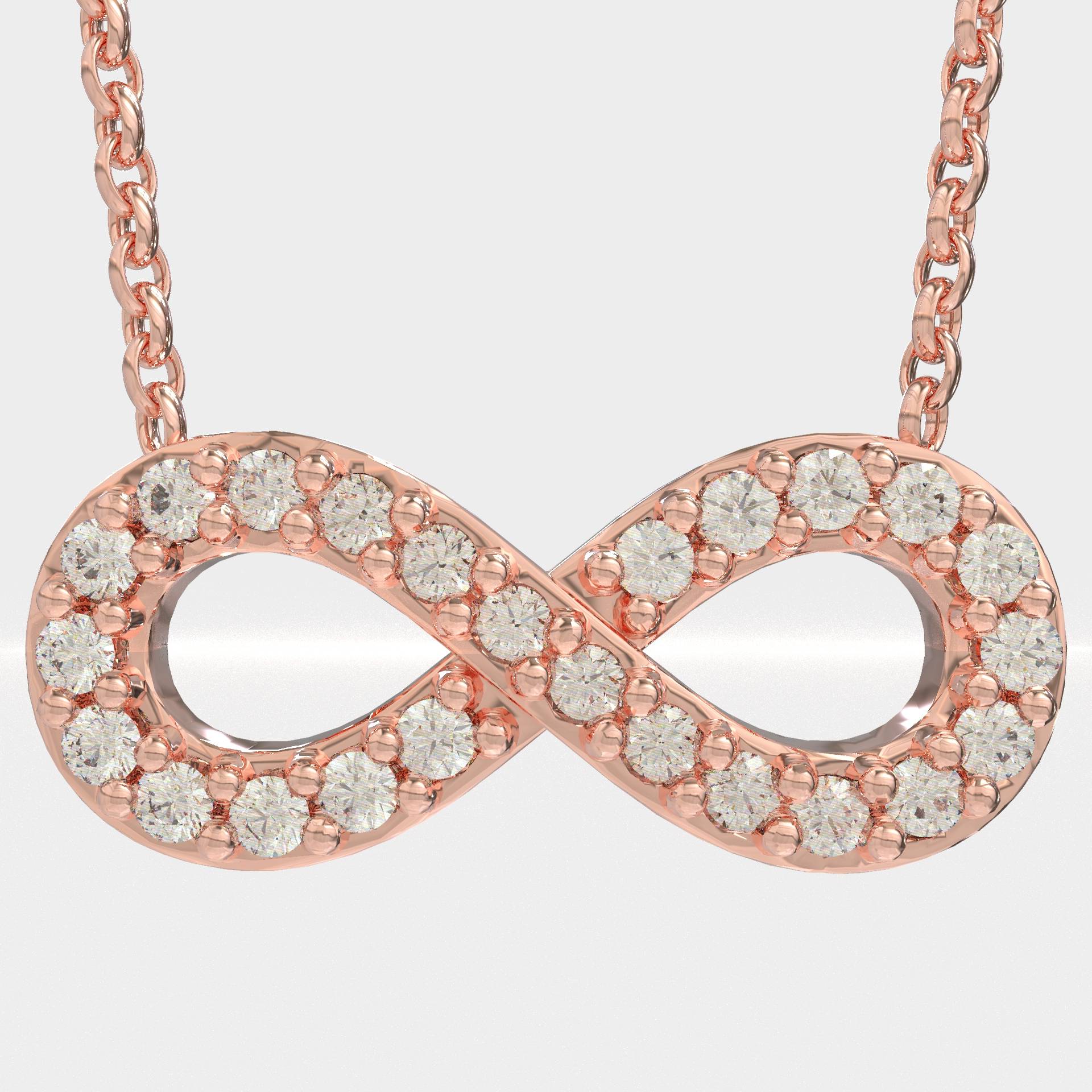 Elegant Eternal Sparkle Infinity Necklace