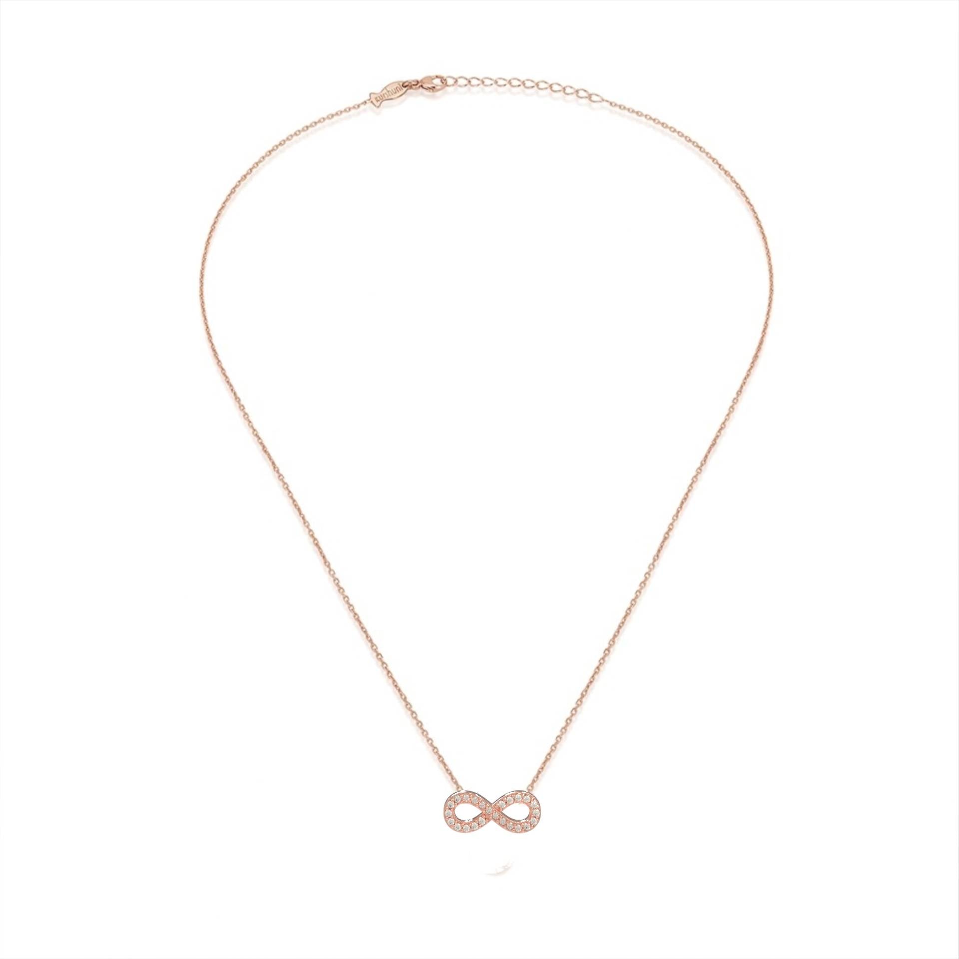 Elegant Eternal Sparkle Infinity Necklace