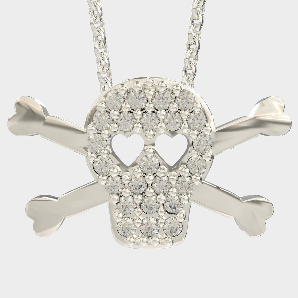 Sweet Danger Necklace Skull with Heart Details