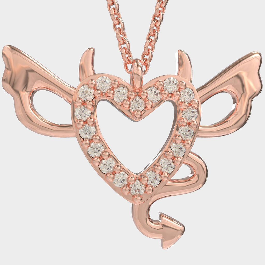 Sweet Temptation Silver Devil Heart Pendant