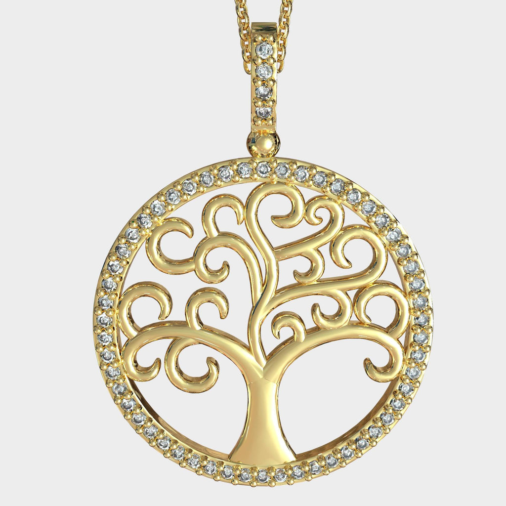 Luxury Tree of Life Necklace – Custom Gold & Stones