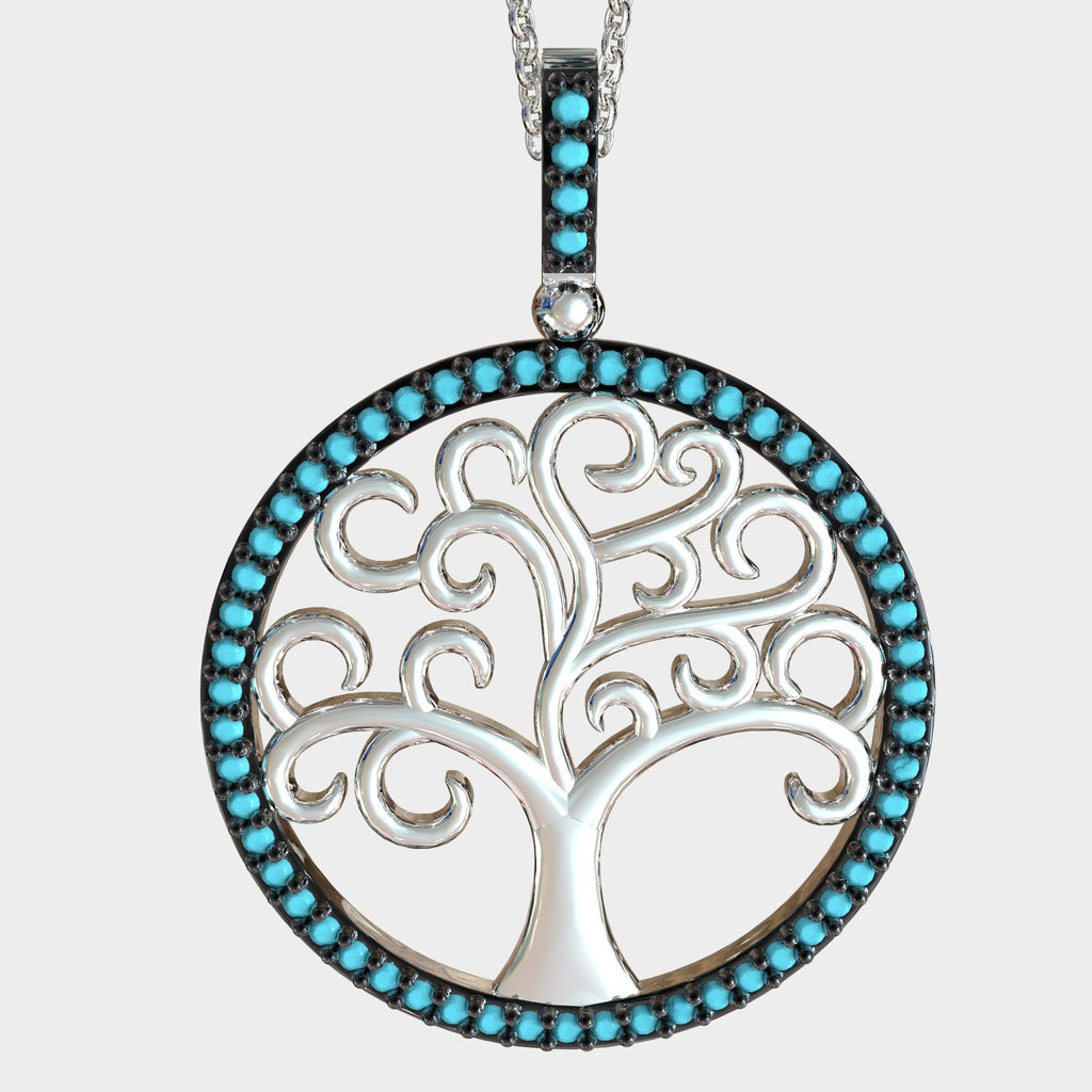 Luxury Tree of Life Necklace – Custom Gold & Stones