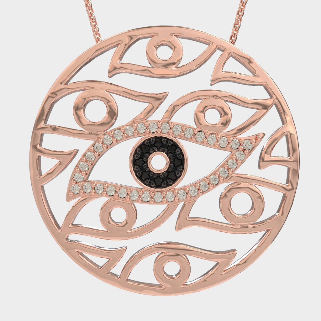 Statement Silver Evil Eye Necklace