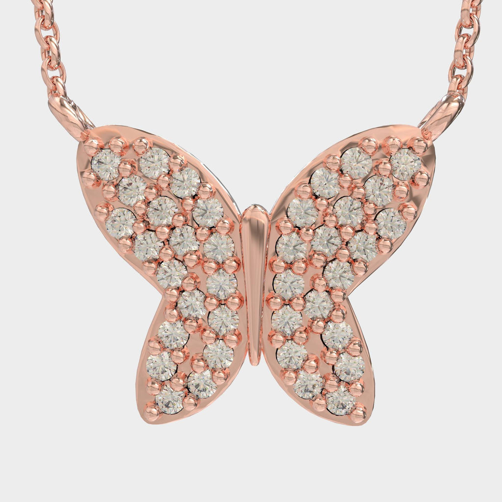 Ethereal Butterfly Silver Pendant Necklace