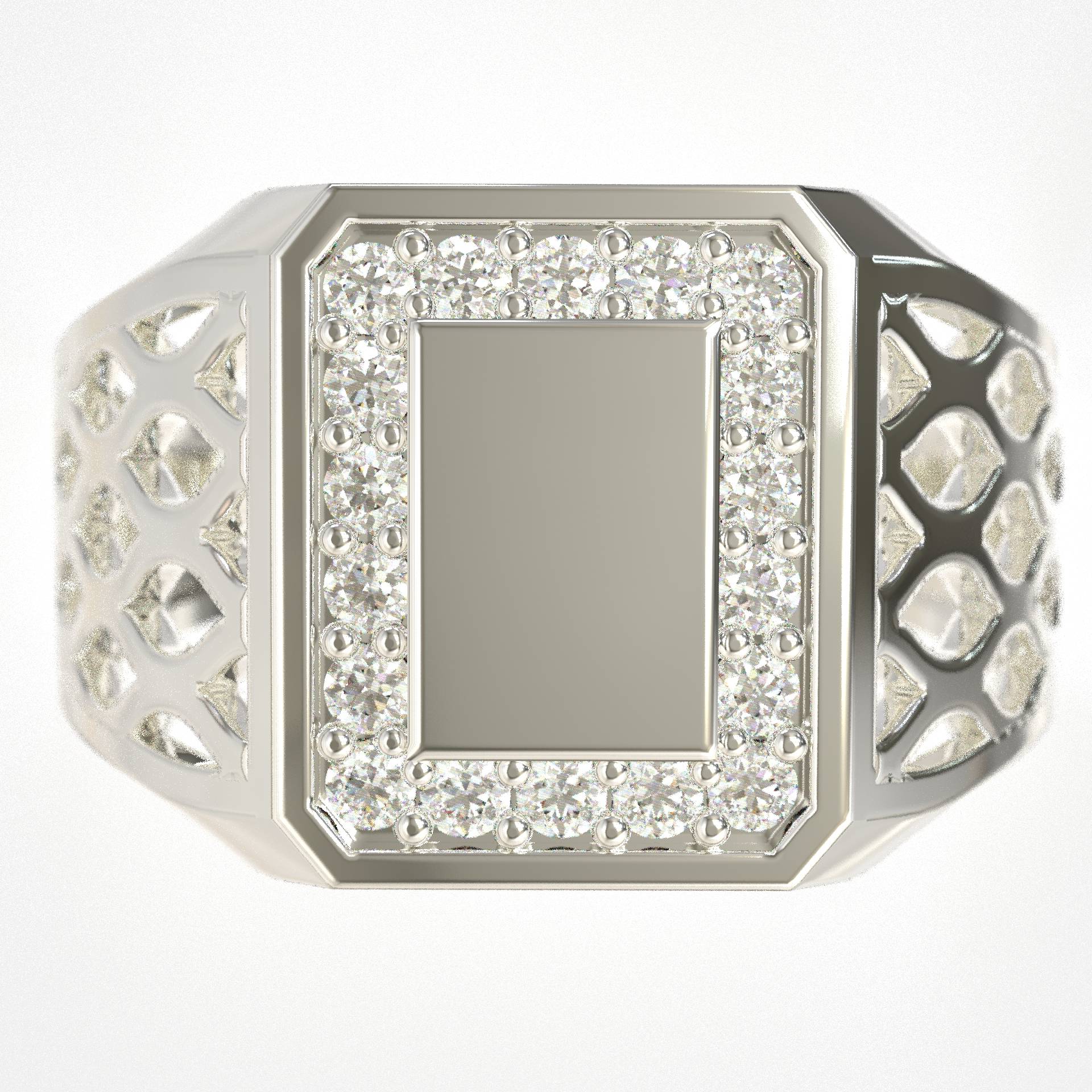Men’s 9K Gold Ring with White Diamonds