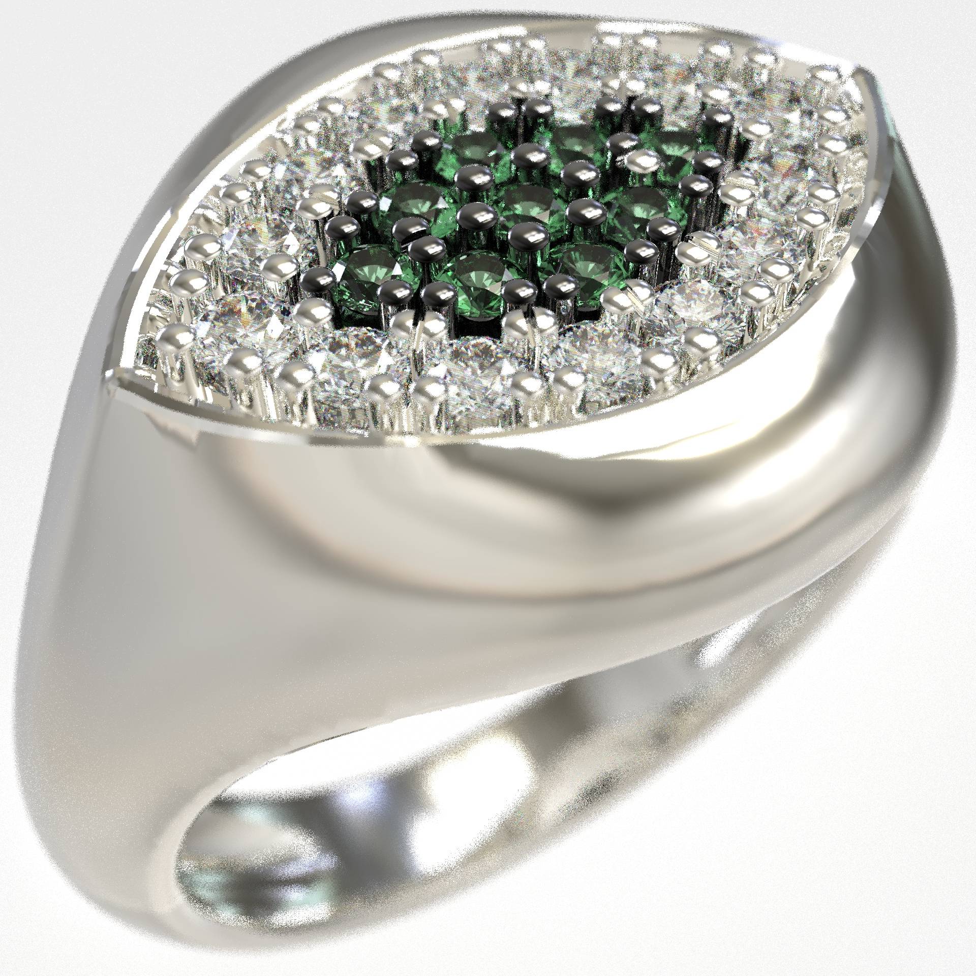 Elegant Chevalier Greek Evil Eye Ring