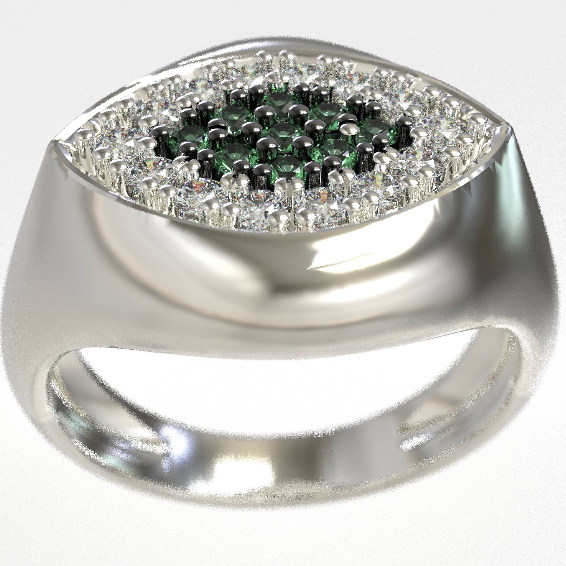 Elegant Chevalier Greek Evil Eye Ring