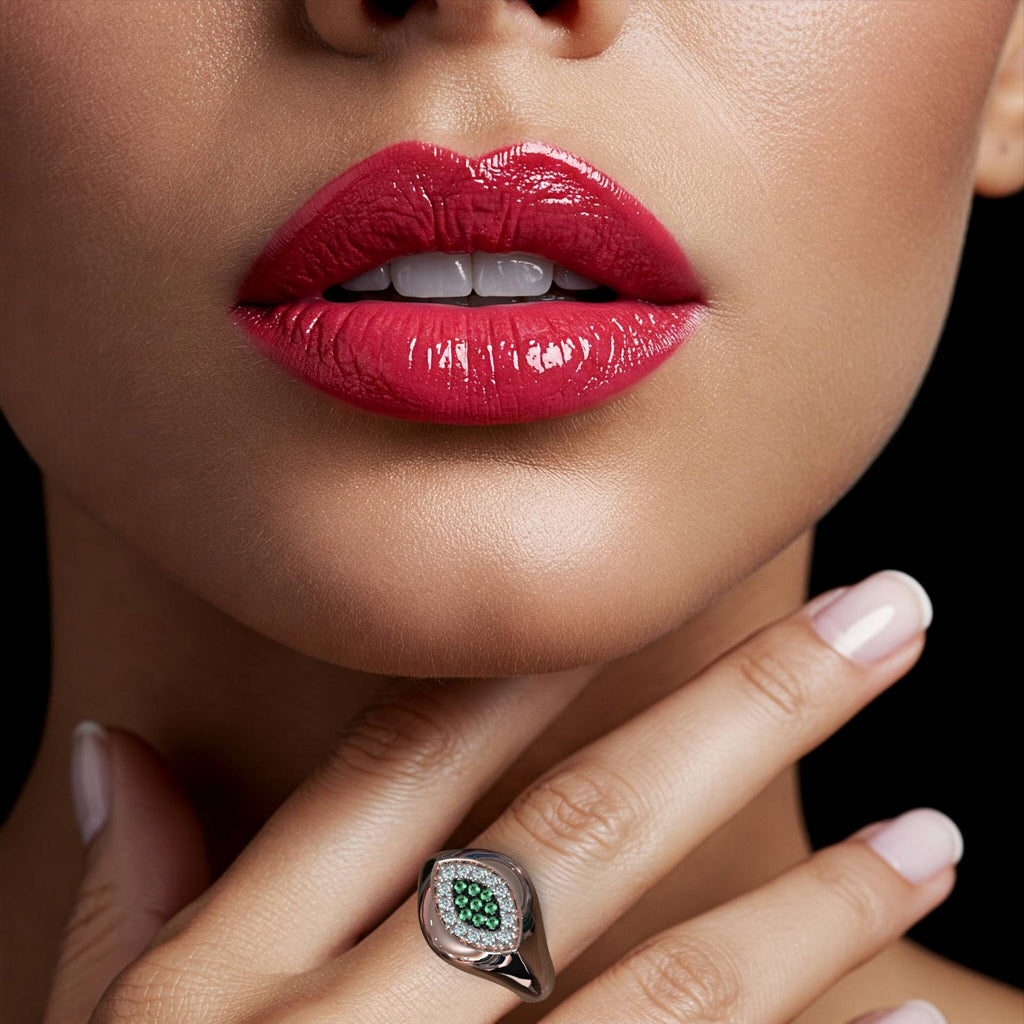 Elegant Chevalier Greek Evil Eye Ring