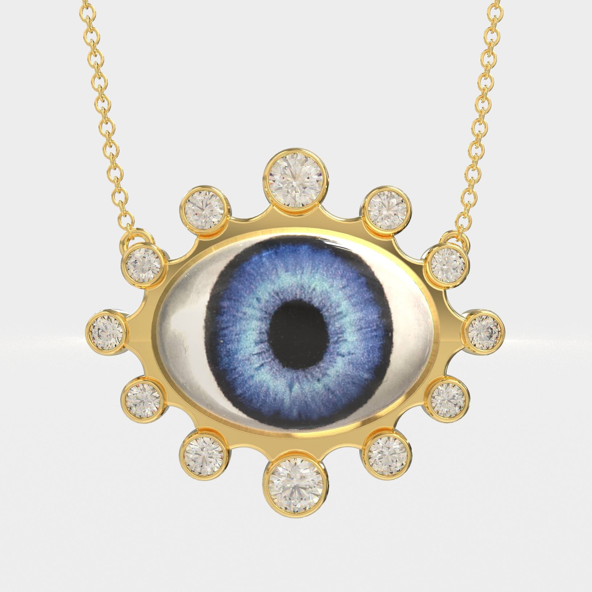 Charming Women's Greek Evil Eye Pendant