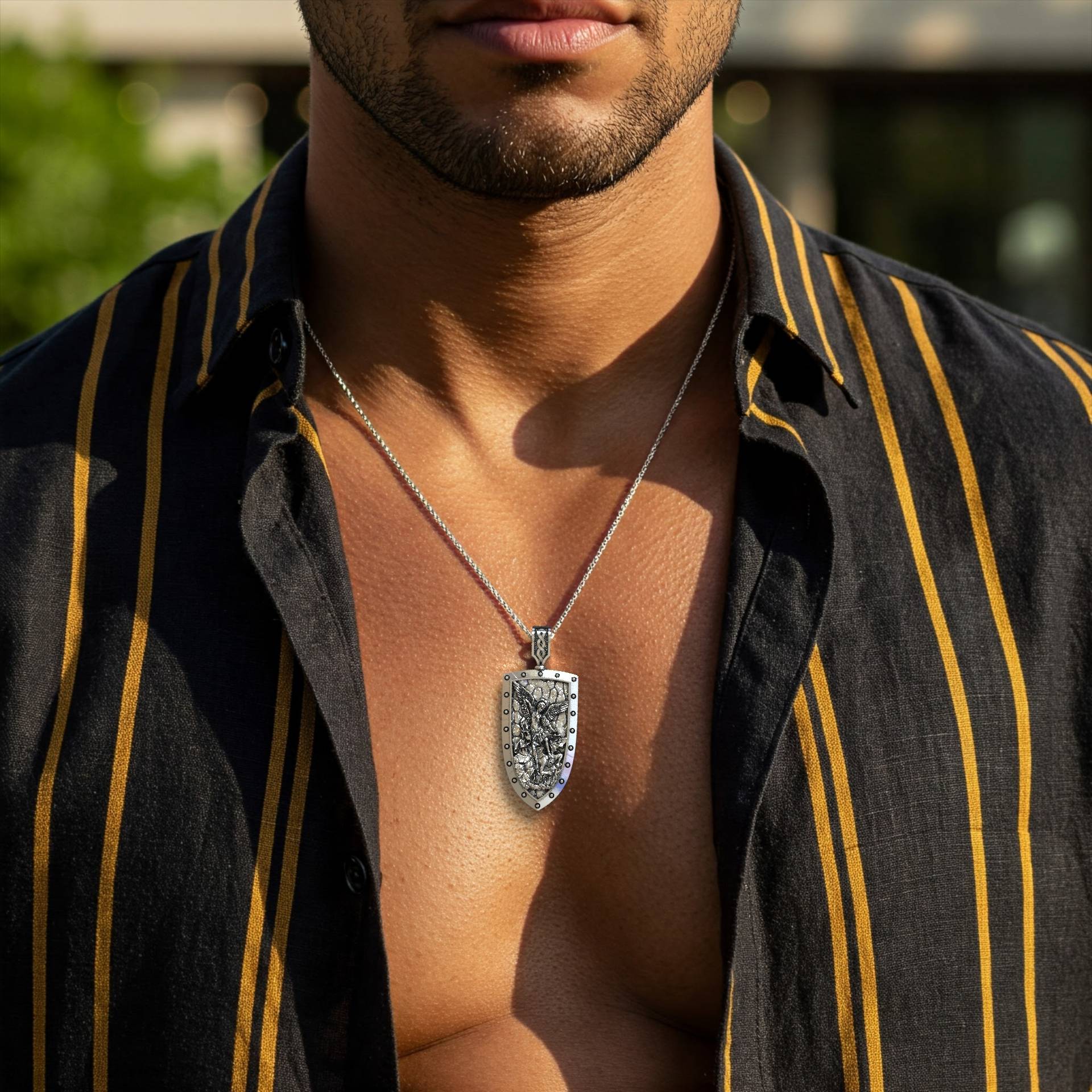 Catholic Archangel Michael Pendant Necklace