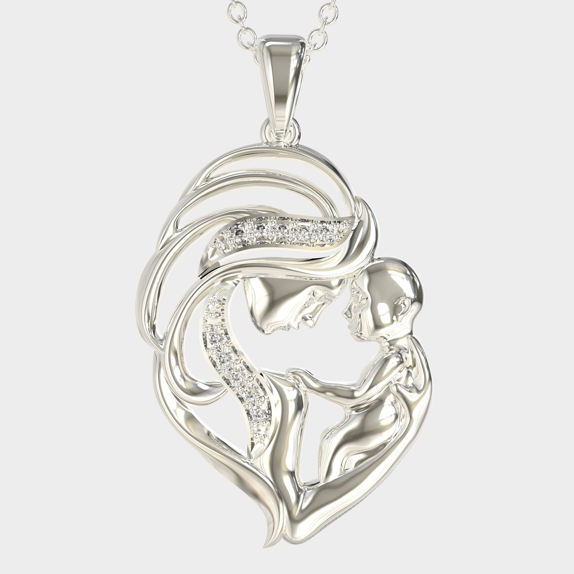 Eternal Embrace Mother & Child Pendant