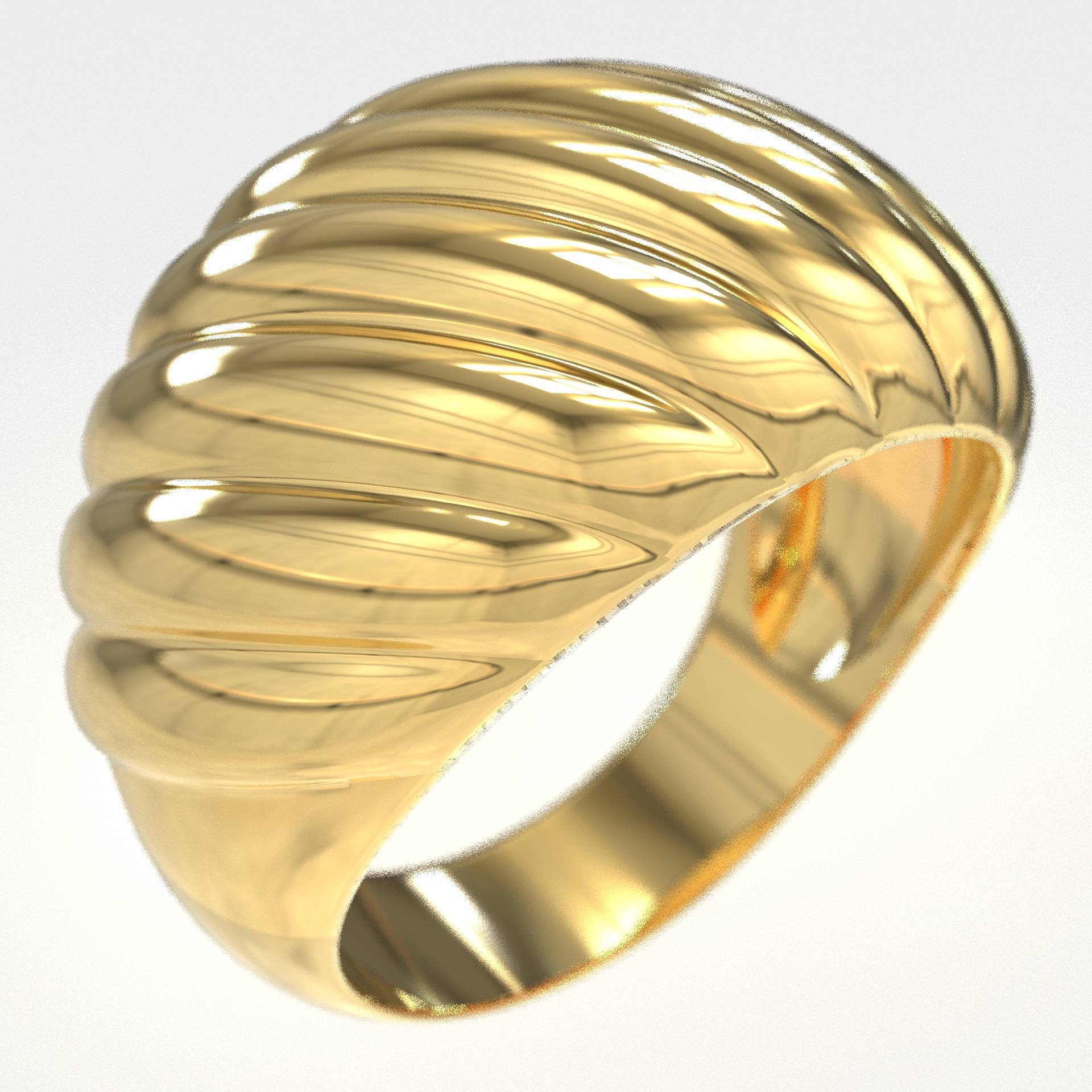 Luxe Croissant Dome Ring
