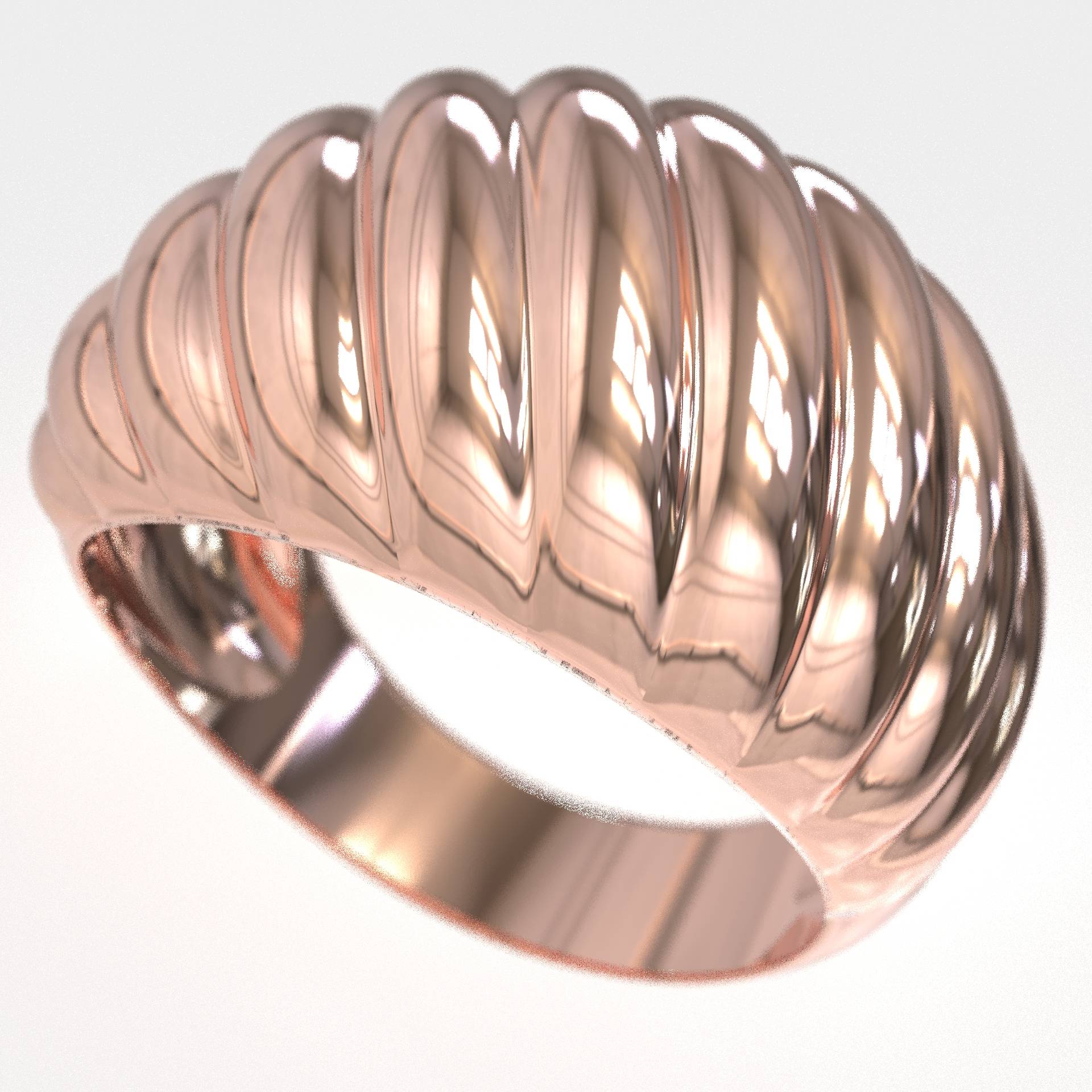 Luxe Croissant Dome Ring