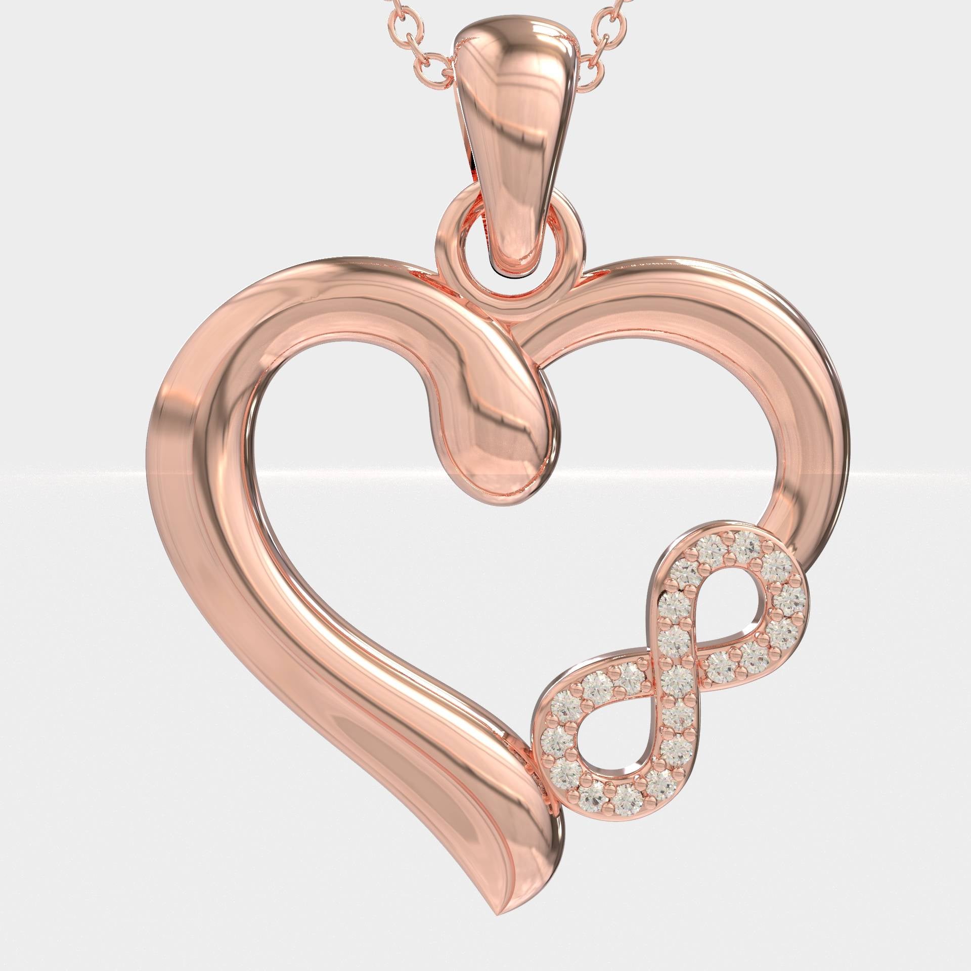 Romantic Heart Infinity Pendant Gift
