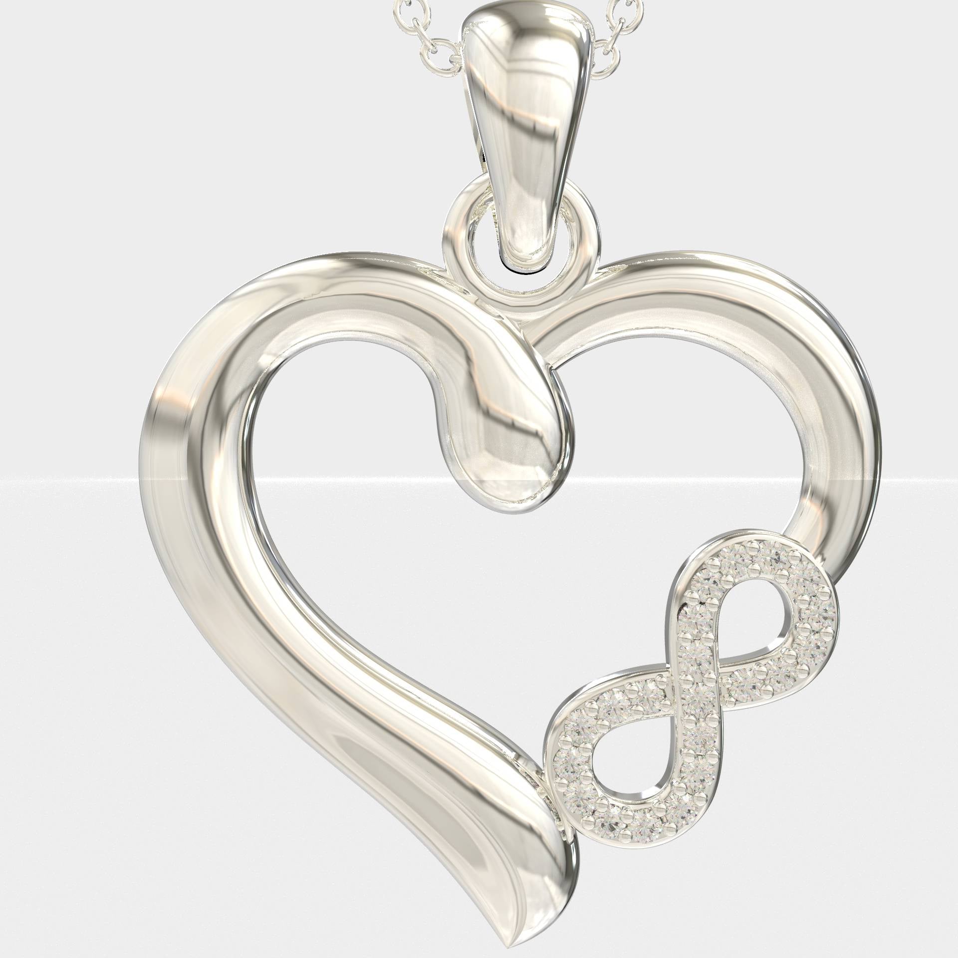 Romantic Heart Infinity Pendant Gift