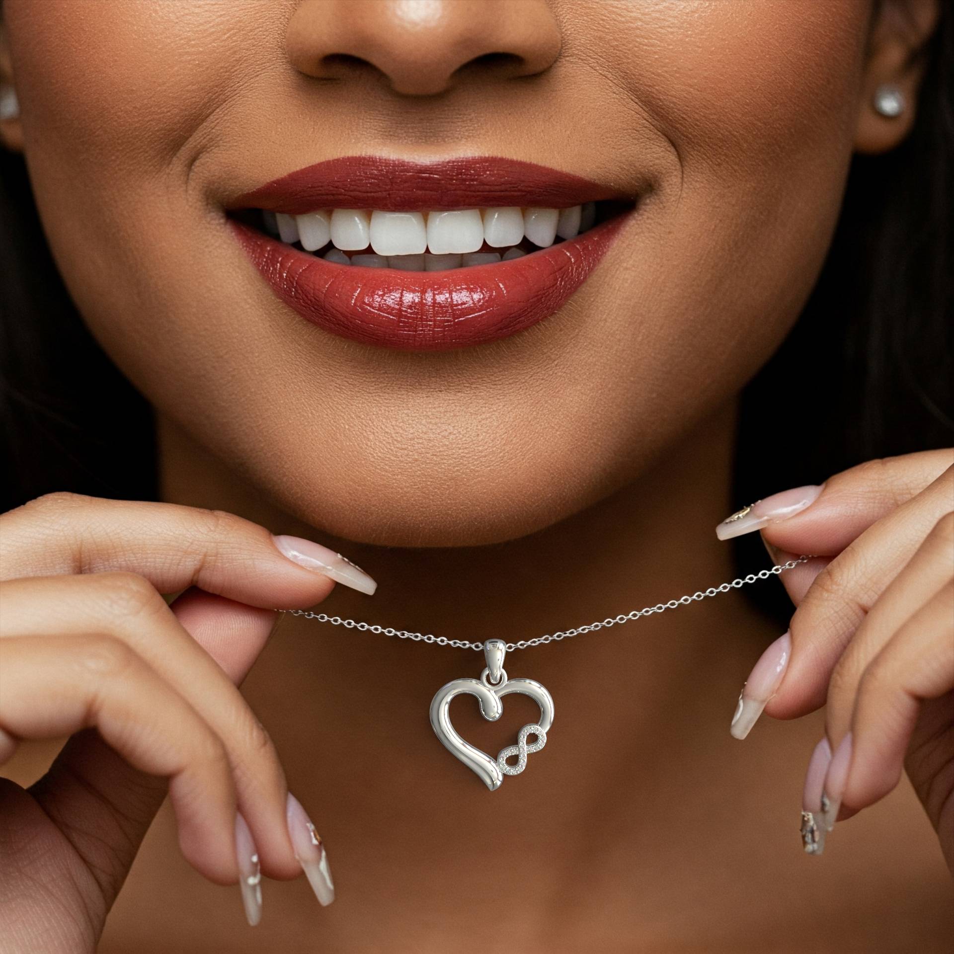 Romantic Heart Infinity Pendant Gift