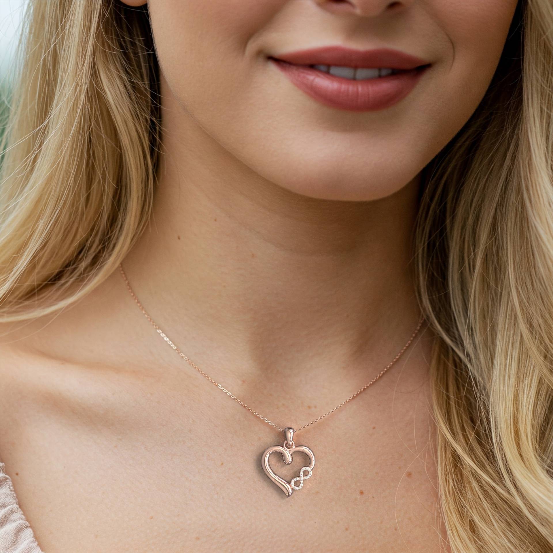 Romantic Heart Infinity Pendant Gift