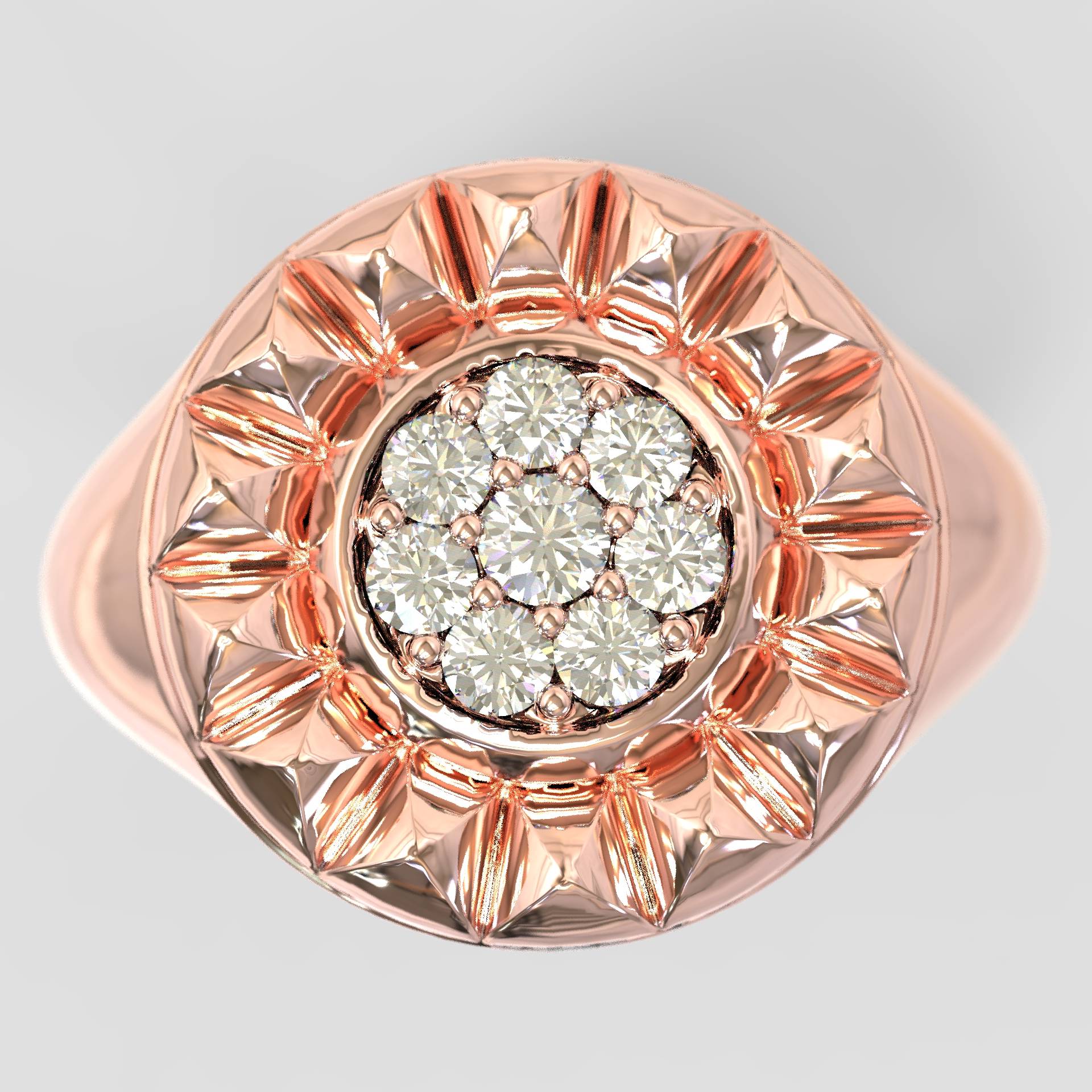 Women's Chevalier Zircon Pyramid Ring