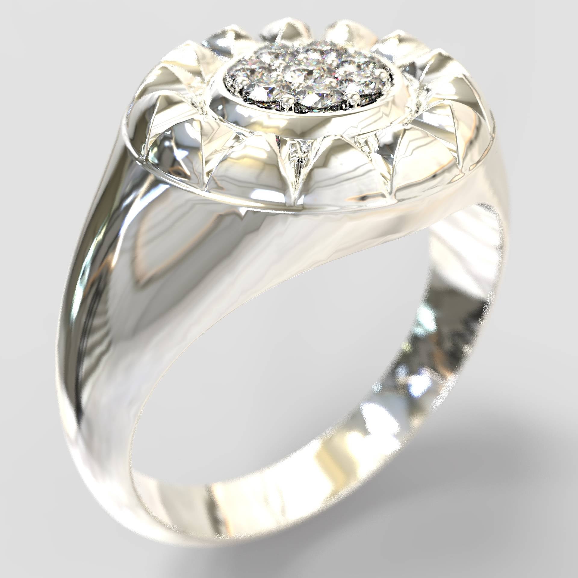 Women's Chevalier Zircon Pyramid Ring