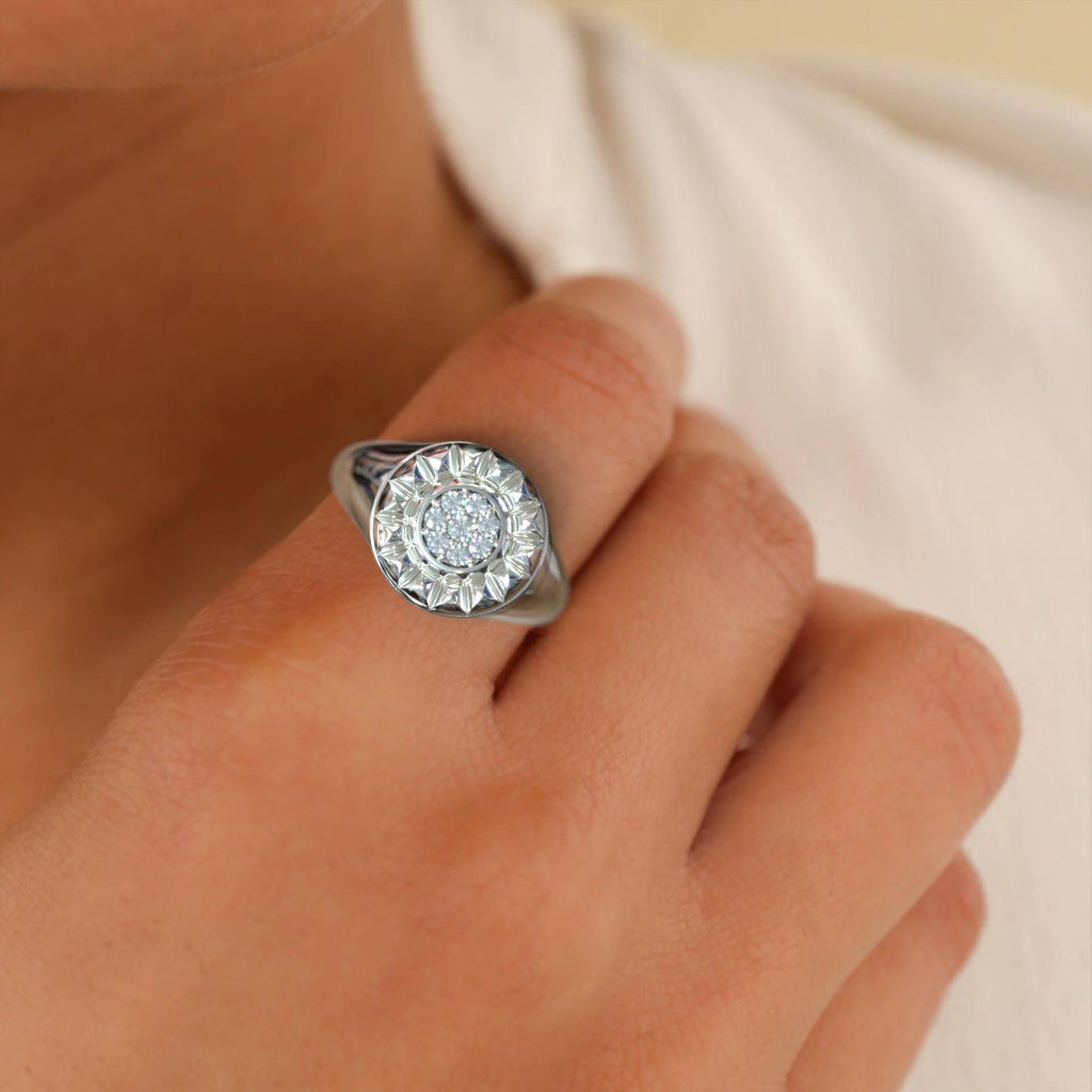 Women's Chevalier Zircon Pyramid Ring