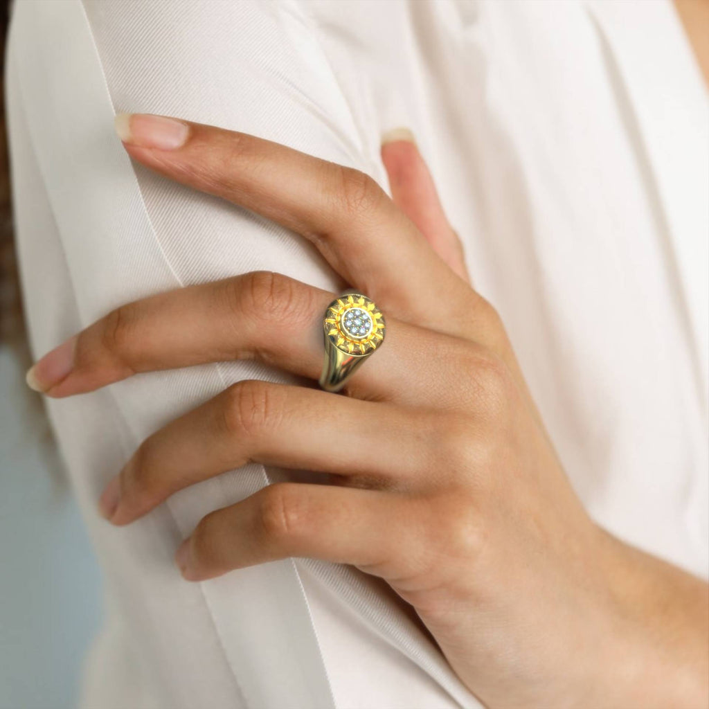 Women's Chevalier Zircon Pyramid Ring