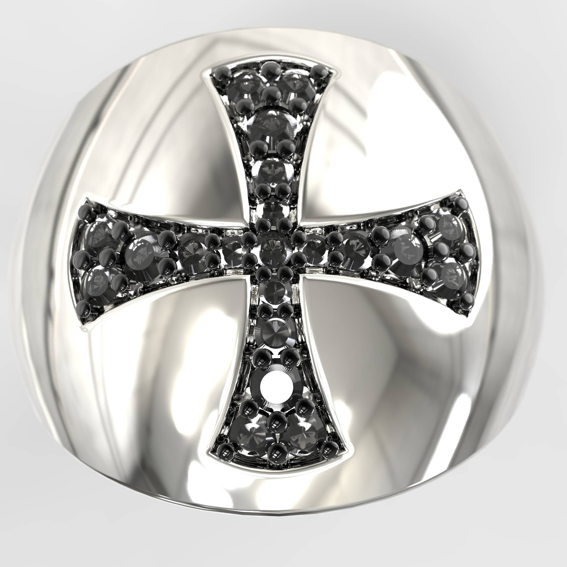 Womens Chevalier Cross  Statement Ring