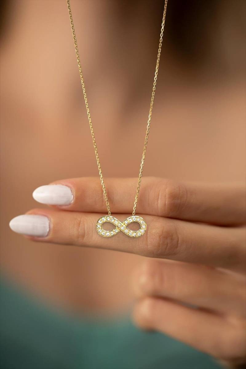 Elegant Eternal Sparkle Infinity Necklace