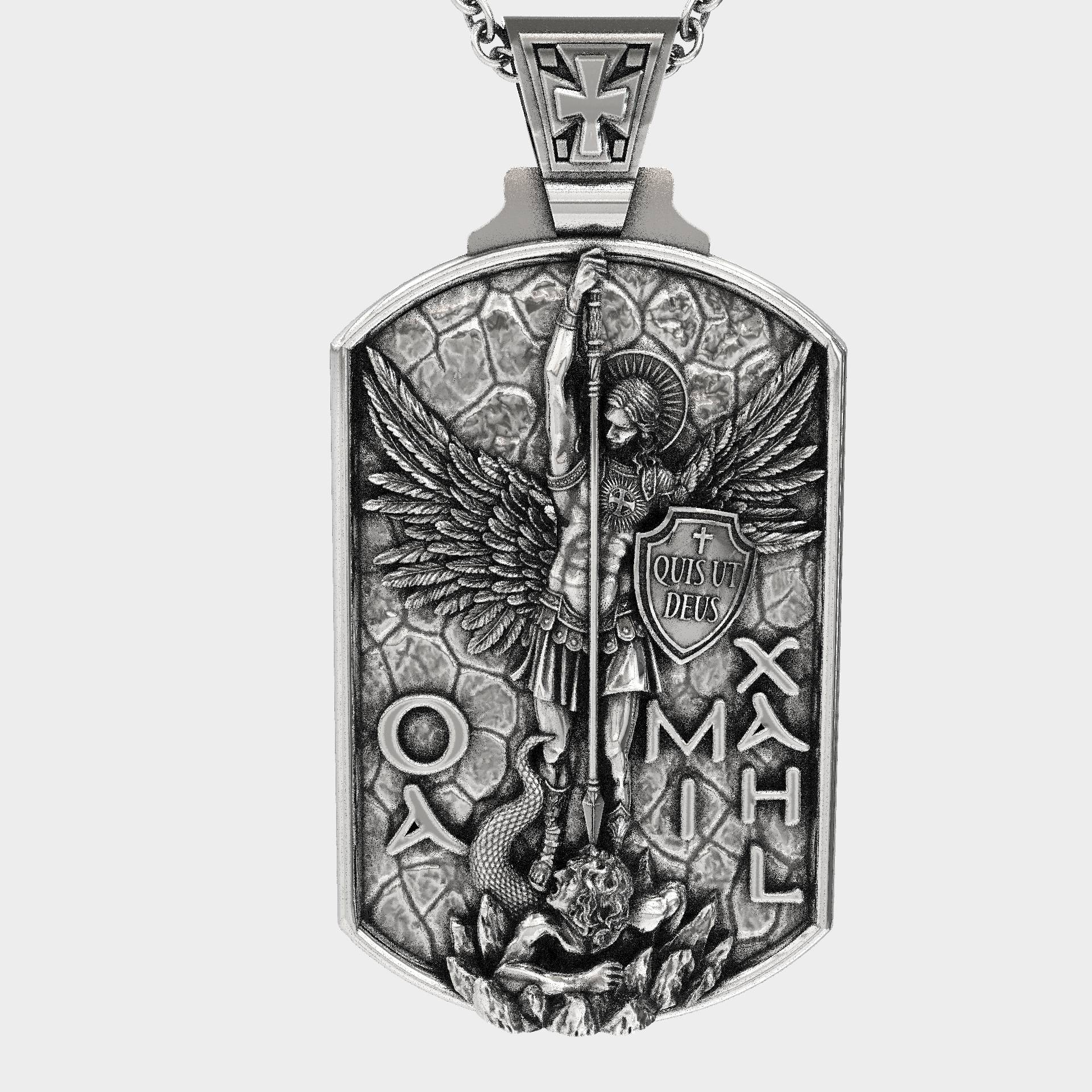 Christian Archangel Michael Pendant Necklace