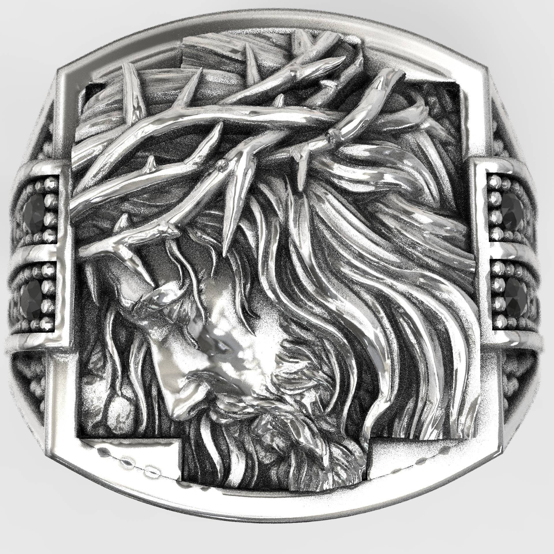 Statement Cross Christian Jesus Signet Ring