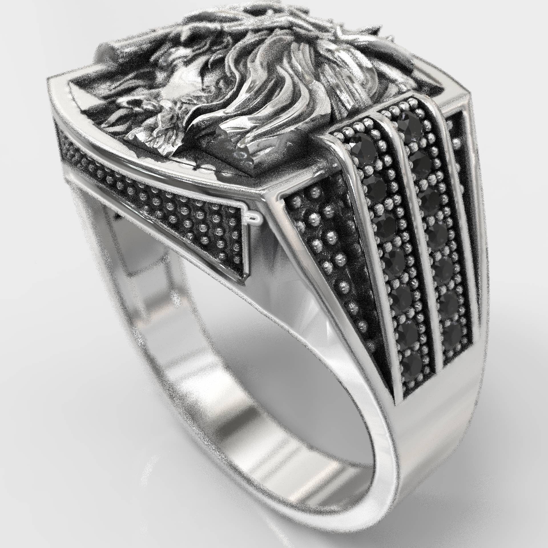 Statement Cross Christian Jesus Signet Ring