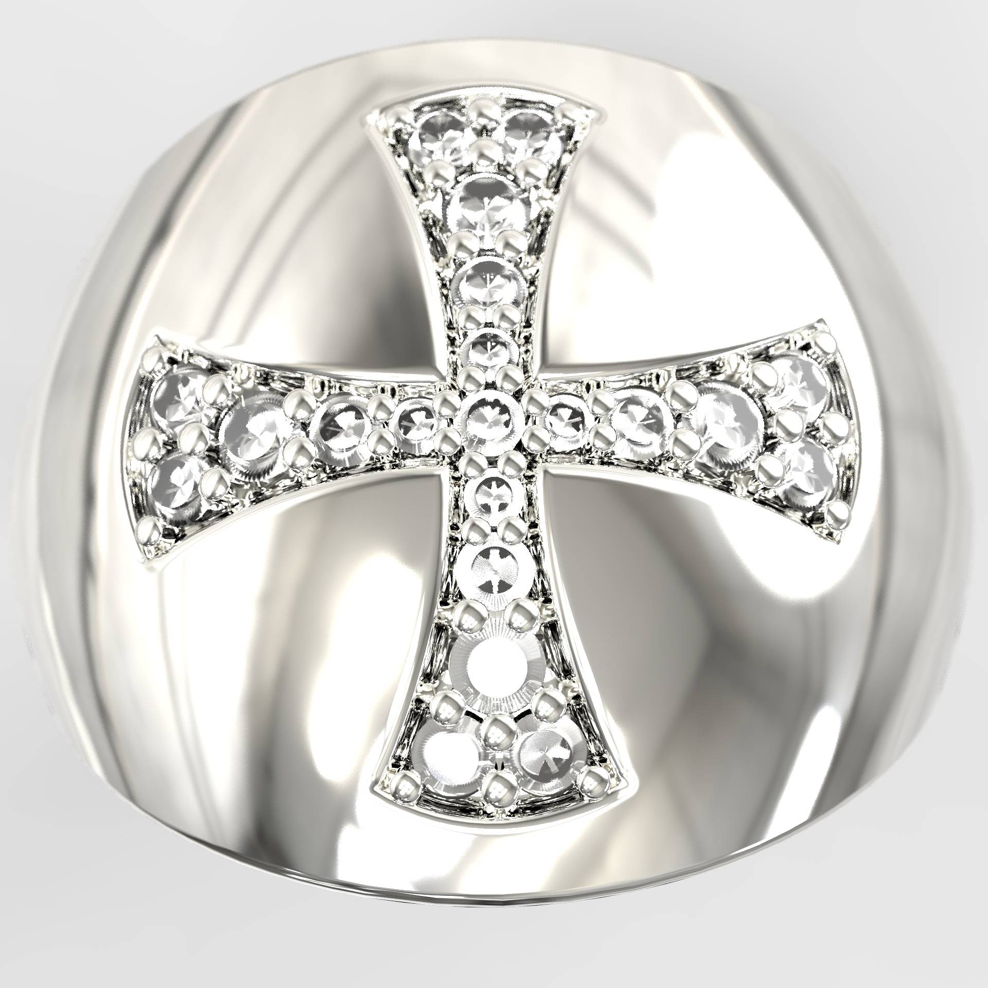 Elegant Chevalier Cross Ring