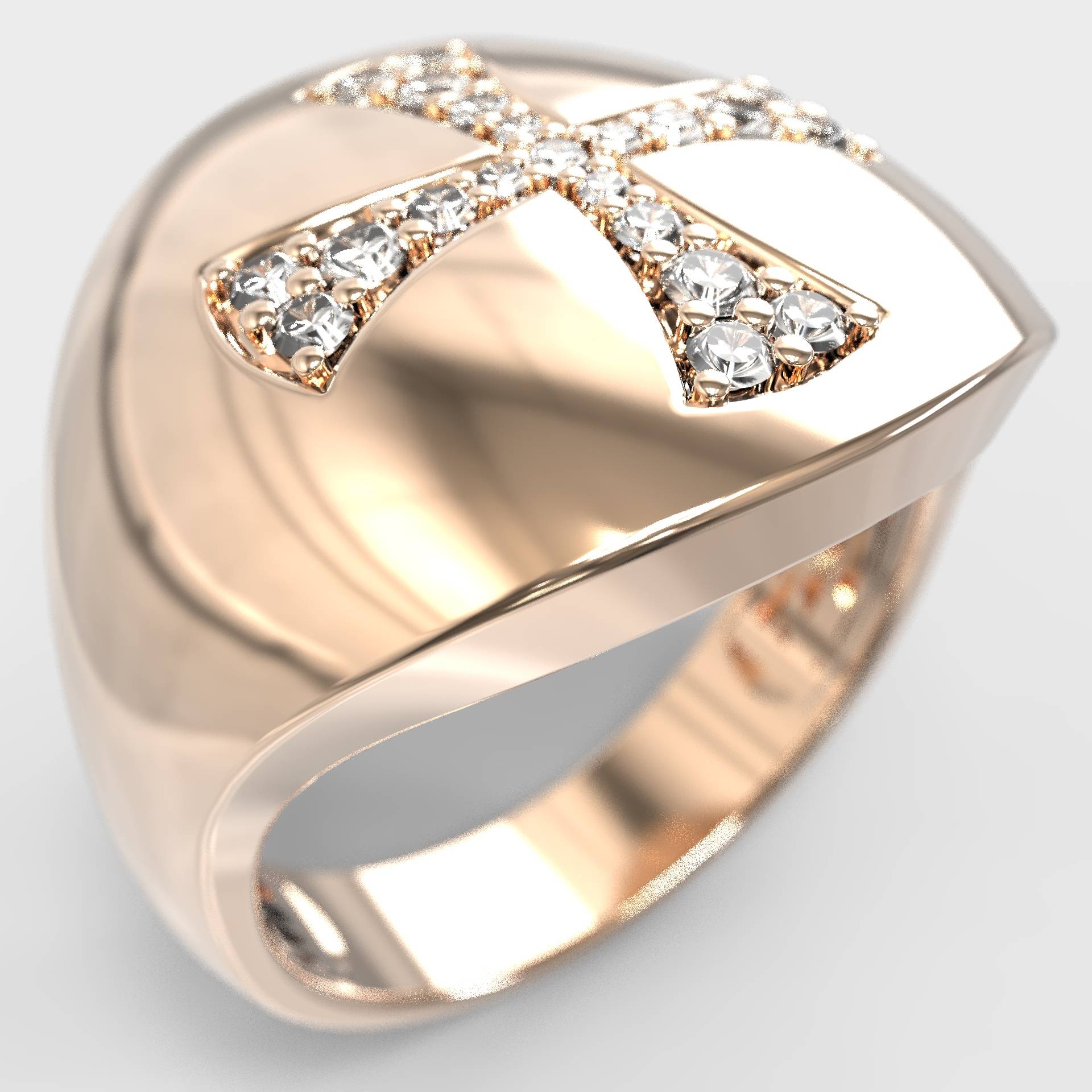 Elegant Chevalier Cross Ring