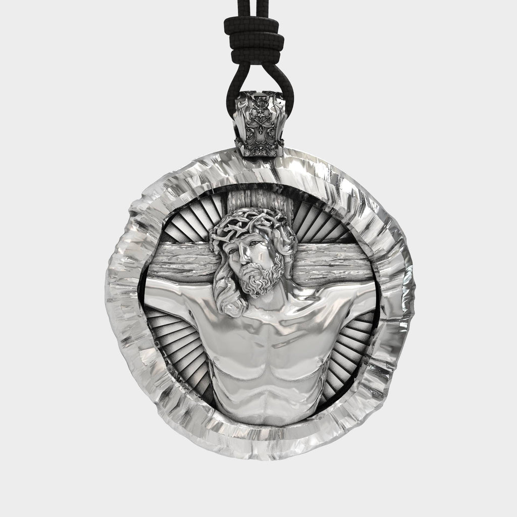 Vintage Jesus Christ Silver Pendant