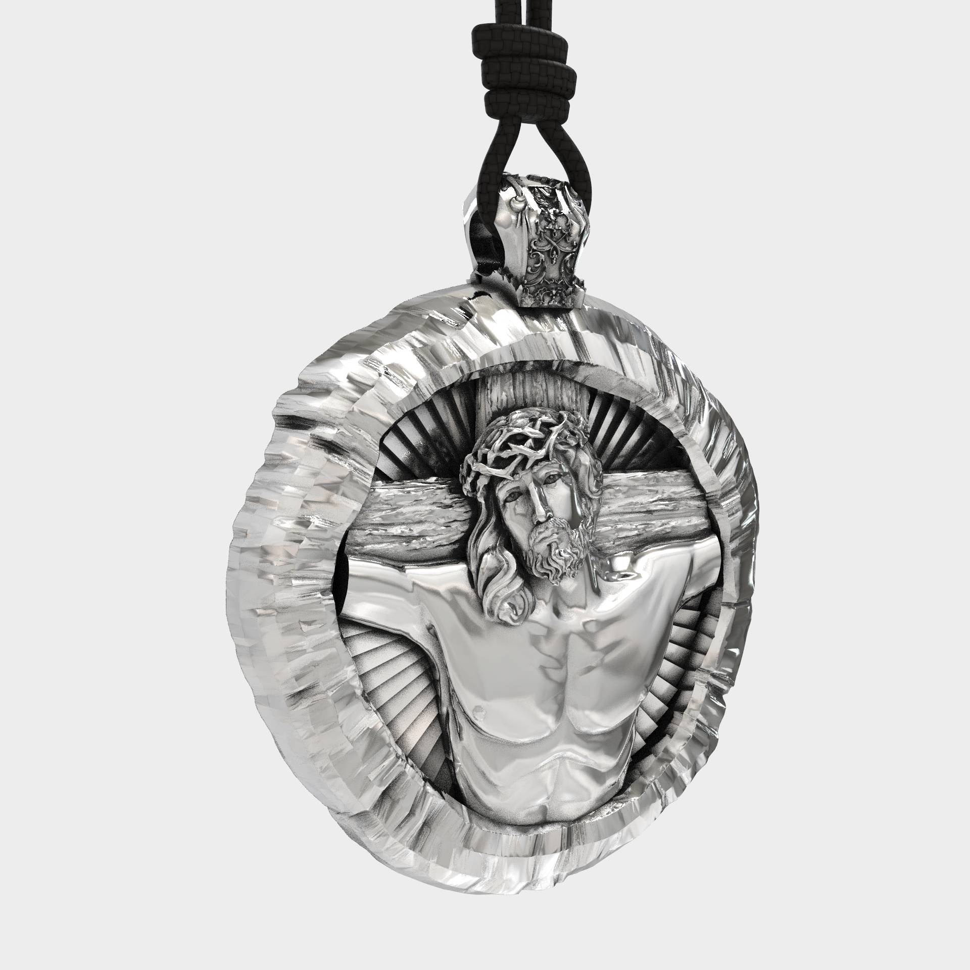 Vintage Jesus Christ Silver Pendant