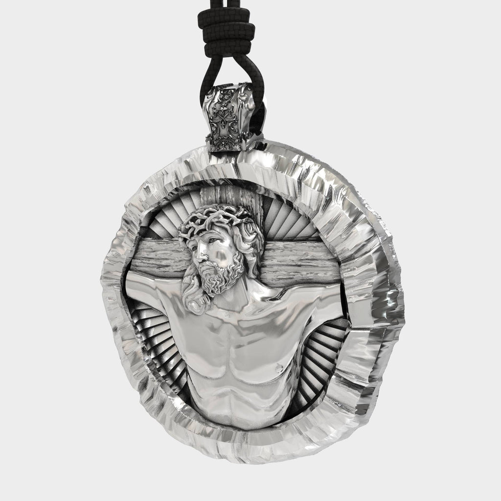 Vintage Jesus Christ Silver Pendant