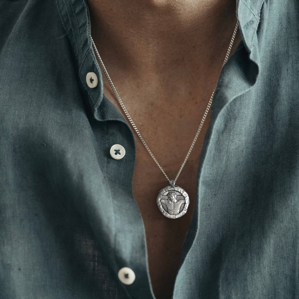 Vintage Jesus Christ Silver Pendant