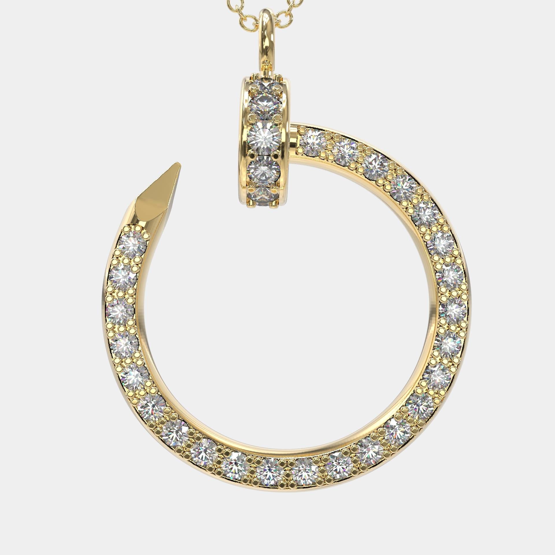 Dazzling Eternity Circle Pendant Necklace
