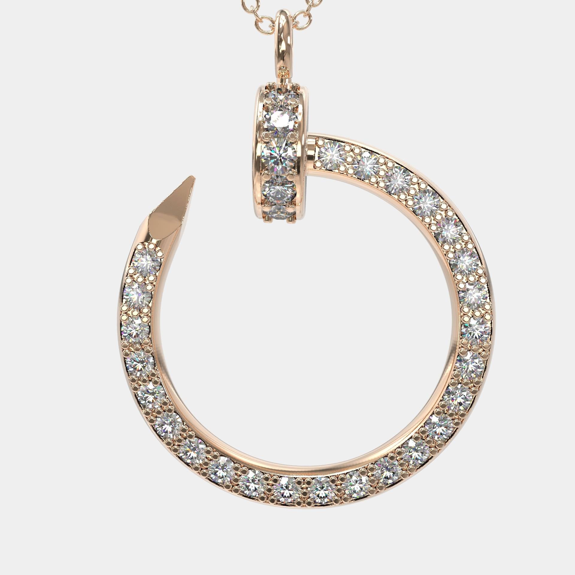 Dazzling Eternity Circle Pendant Necklace