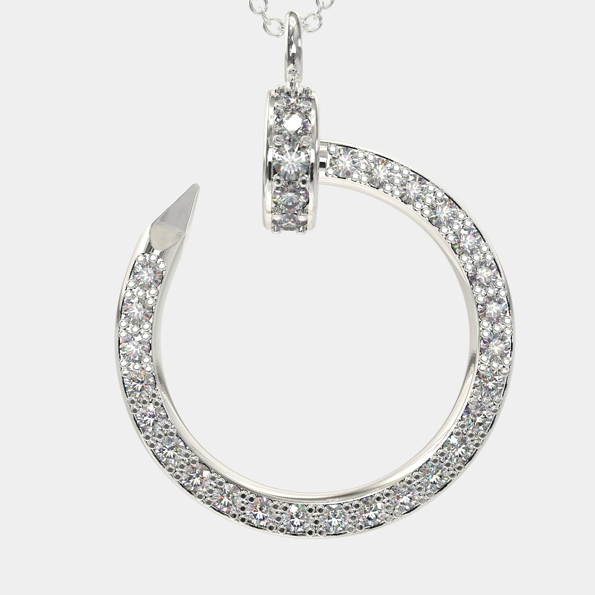 Dazzling Eternity Circle Pendant Necklace
