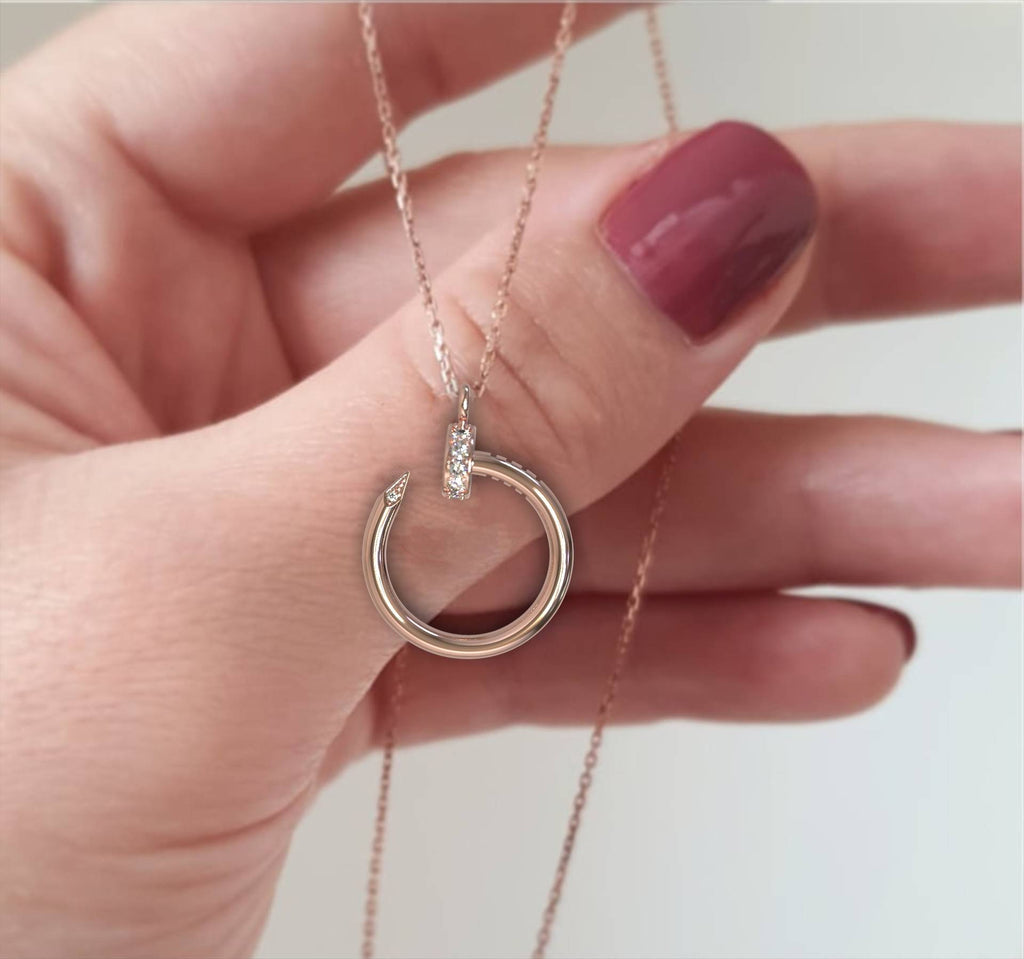 Anchor of Elegance  Modern Hook Pendant
