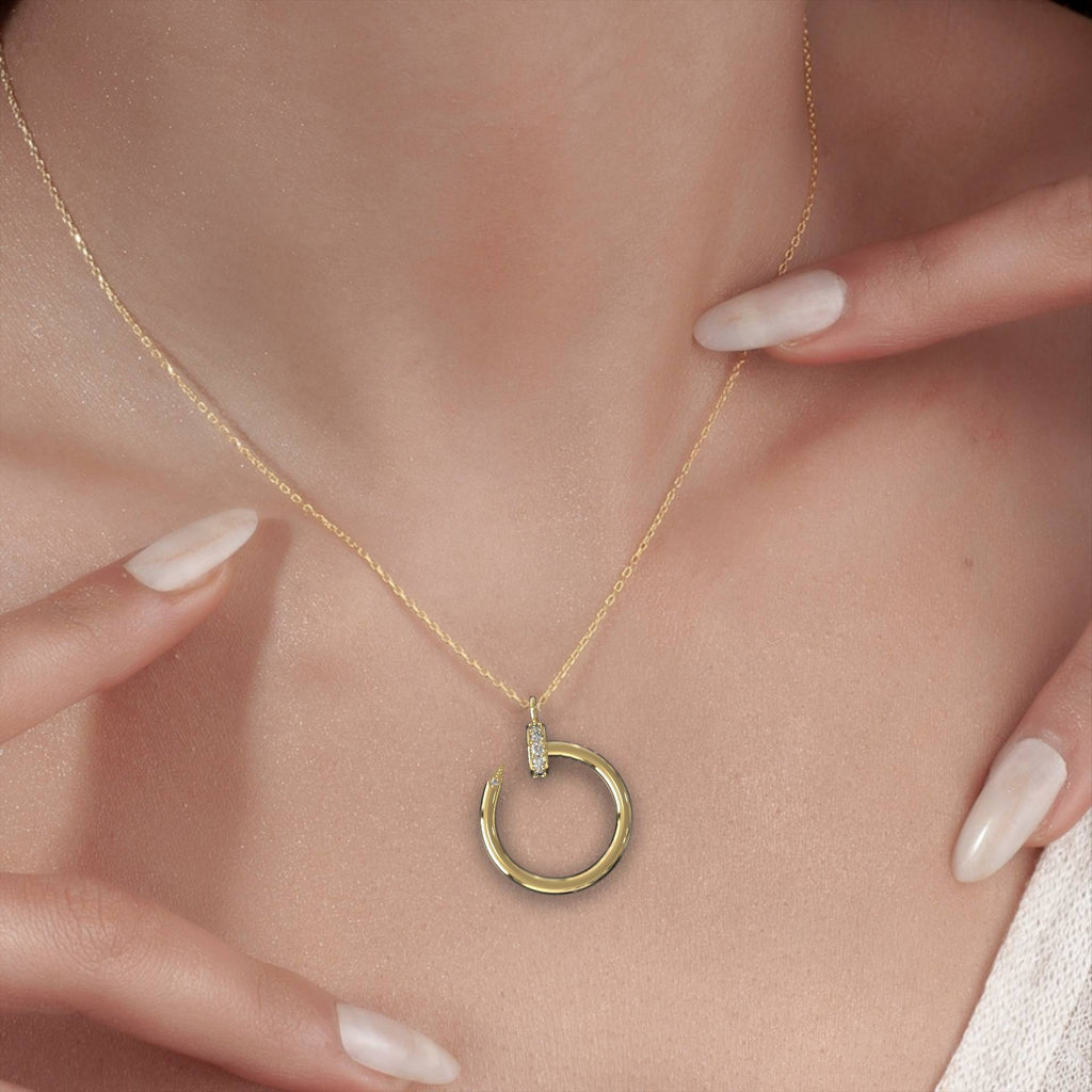 Anchor of Elegance  Modern Hook Pendant