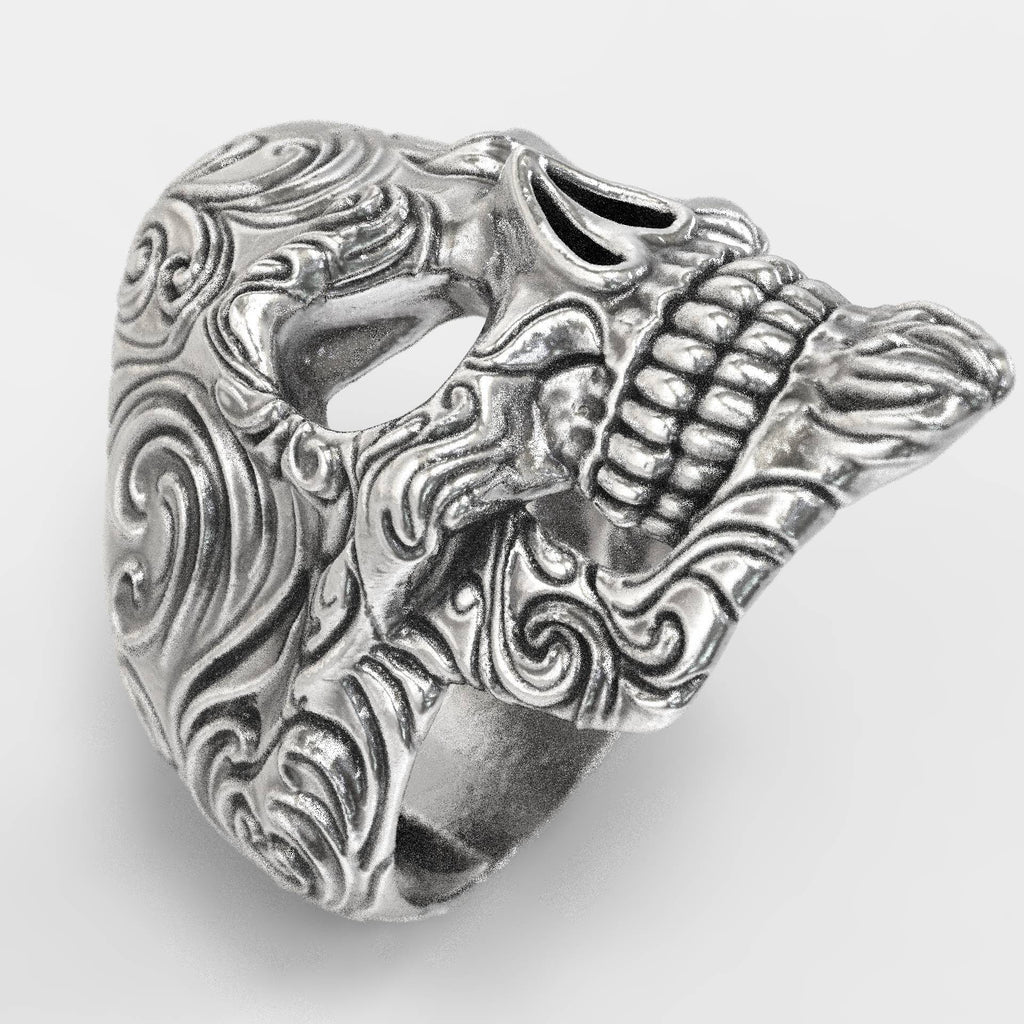 Memento Mori Skull Ring Handcrafted Elegance